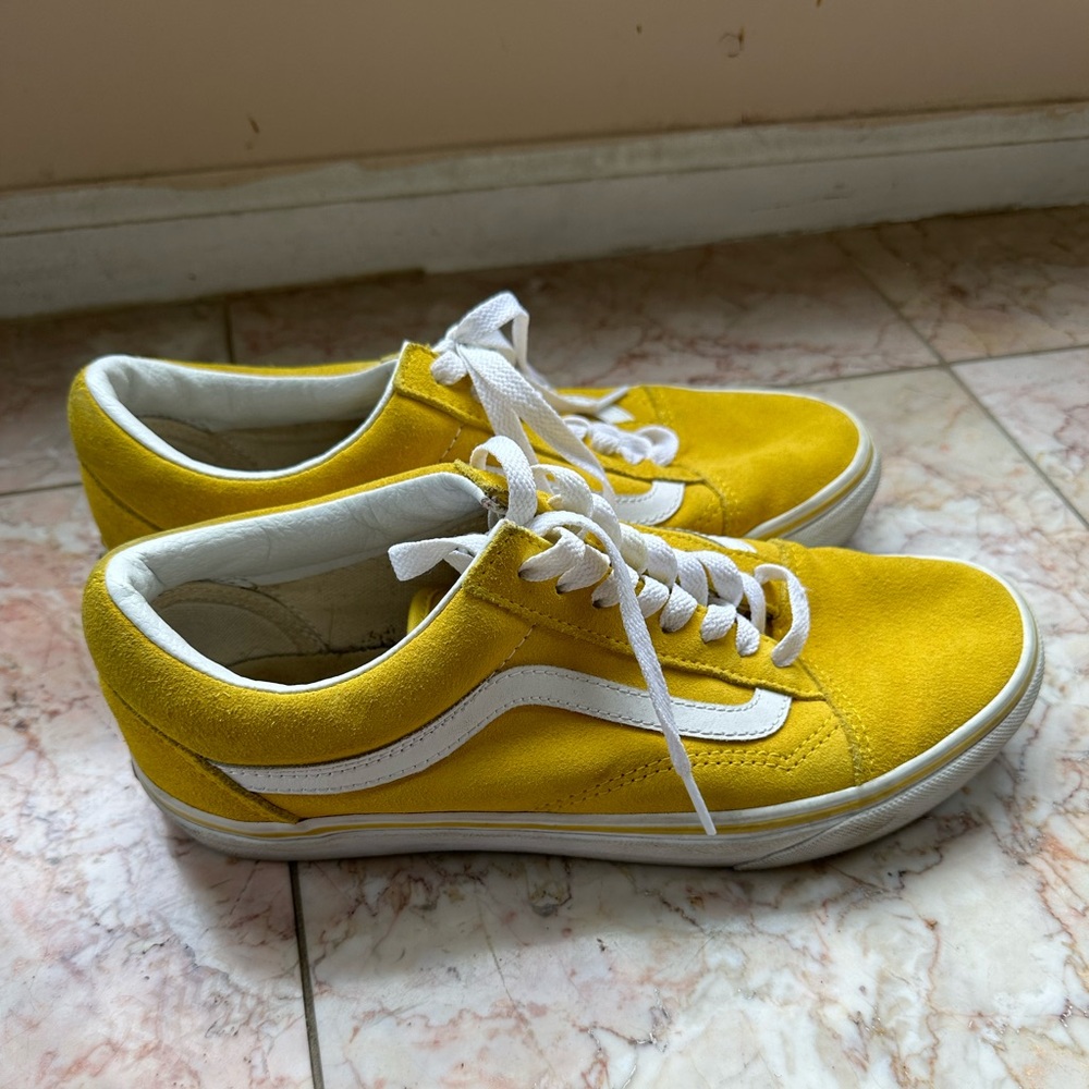 Yellow Suede Vans Old Skool Sk8